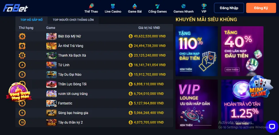 Hình ảnh các ưu đãi độc quyền cho VIP xs66